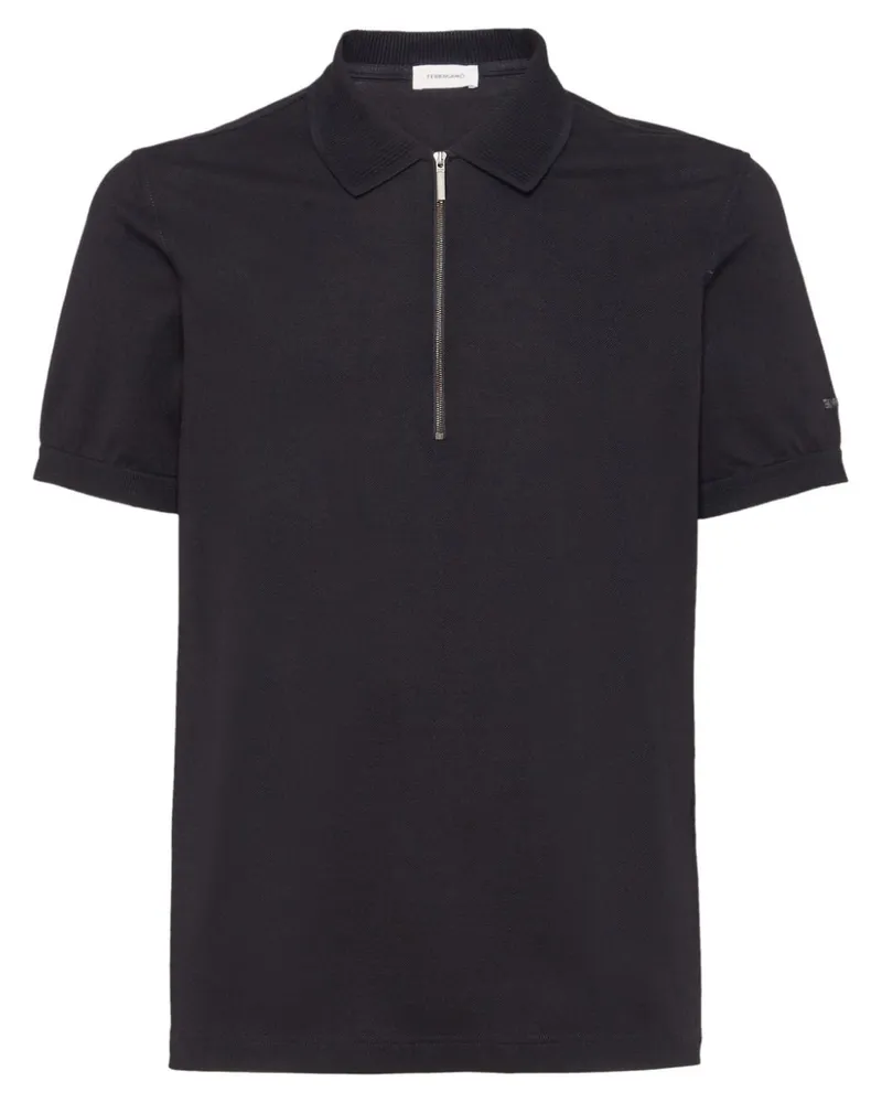 Ferragamo Poloshirt mit Logo-Stickerei Schwarz