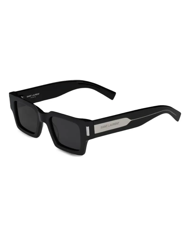 Saint Laurent Sonnenbrille mit rundem Gestell - Schwarz Schwarz