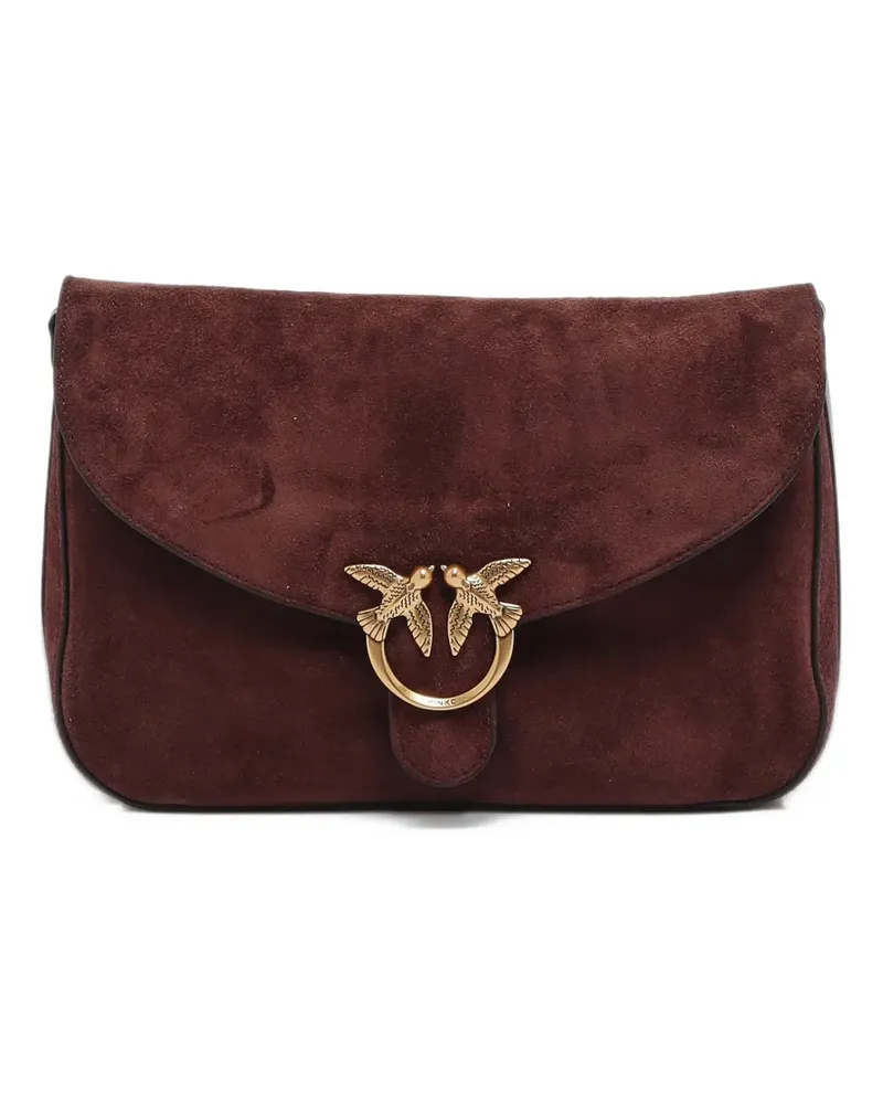 Pinko Love Birds Schultertasche - Braun Braun