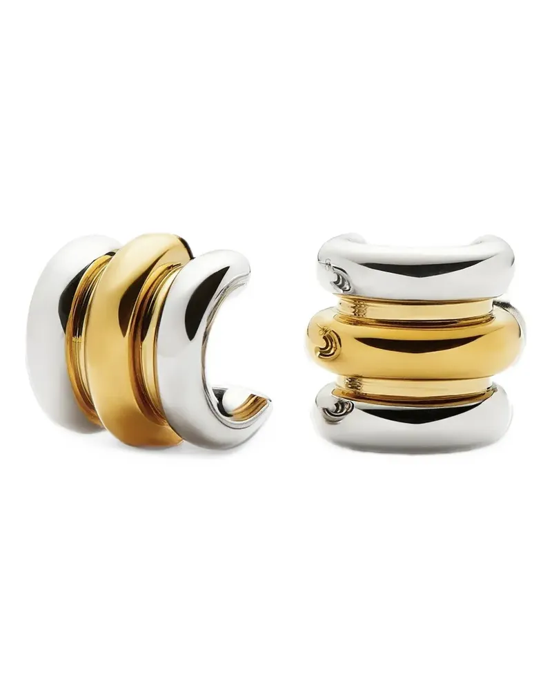 Missoma Triple ridge oversized hoop earrings - Gold Gold