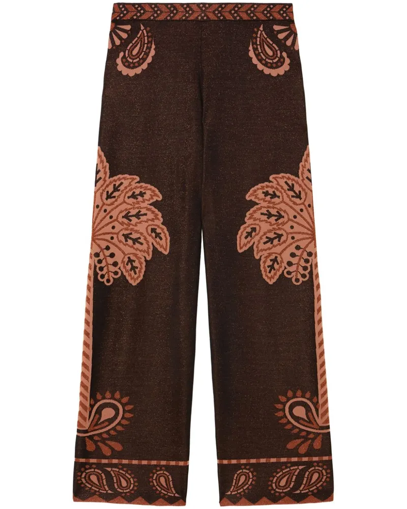 Alanui Wild Wonder Foulard Palazzohose - Braun Braun