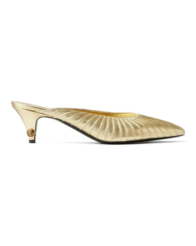 Versace Gianni metallic-nappa mules 55 mm - Gold Gold