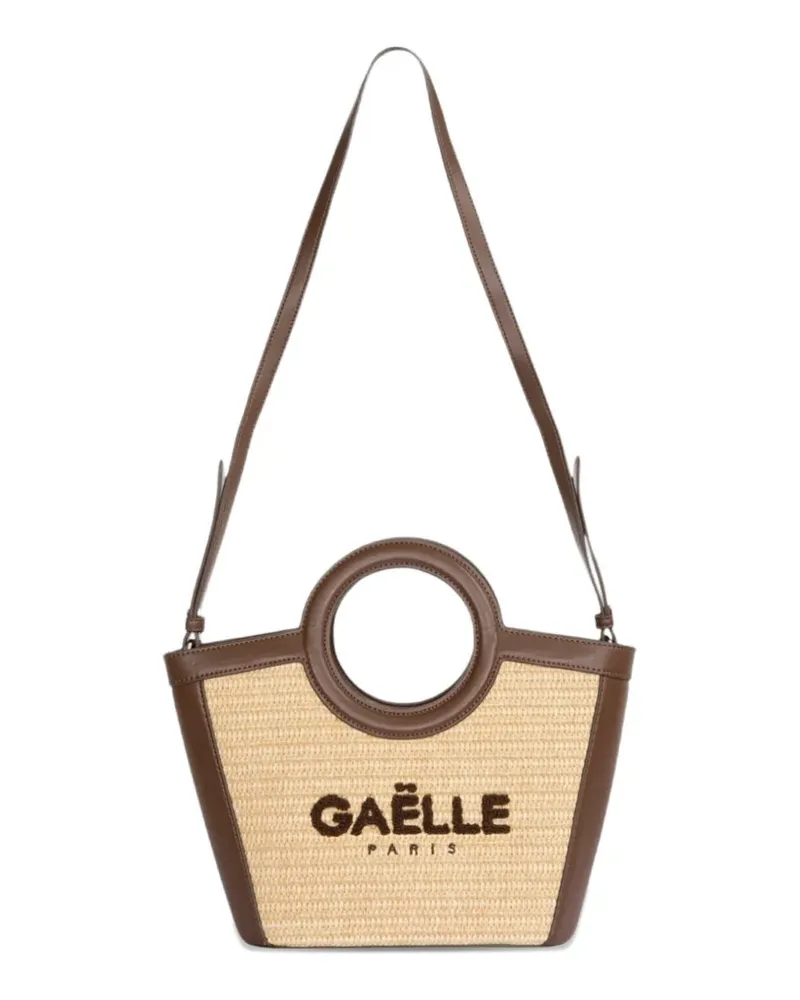 Gaëlle Bonheur Mini Shopper mit gewebtem Logo-Patch - Braun Braun