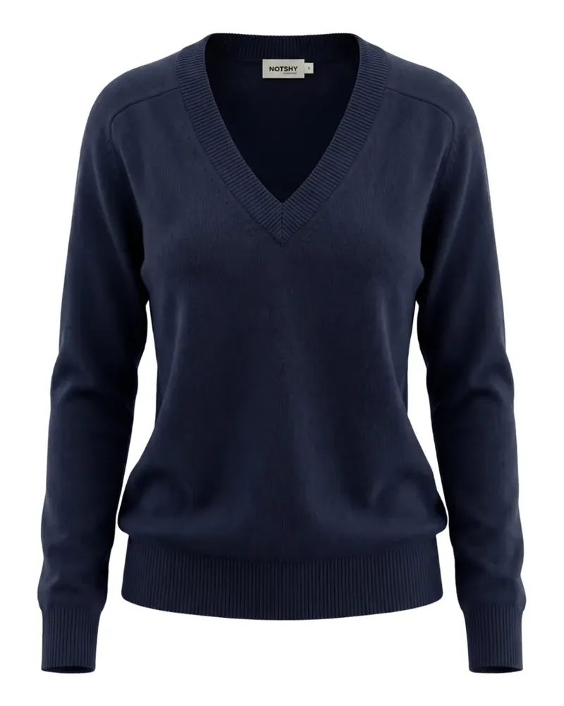 Not Shy V-neck cashmere sweater - Blau Blau
