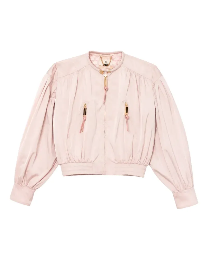 Elisabetta Franchi zip-up bomber jacket - Nude Nude