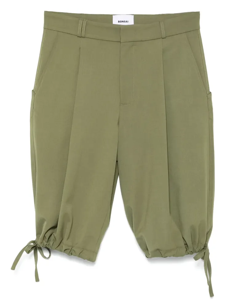 BONSAI Shorts mit Bundfalten - Grün Grün