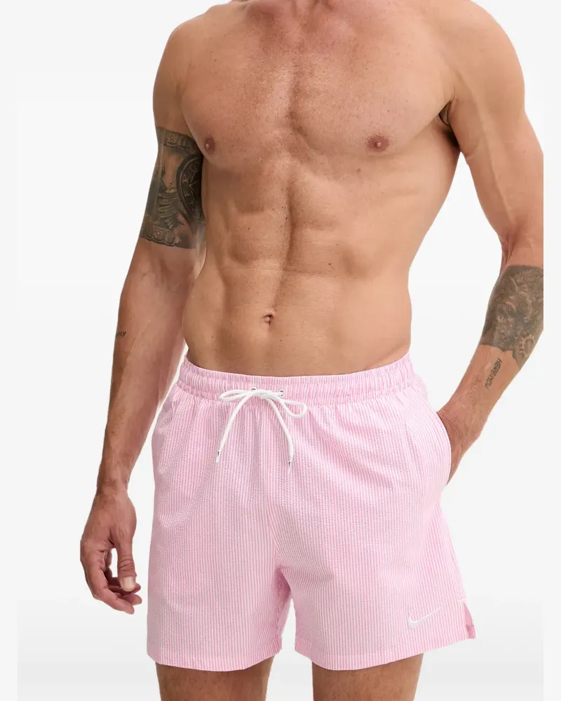 Nike Badeshorts mit Seersucker-Karo - Rosa Rosa