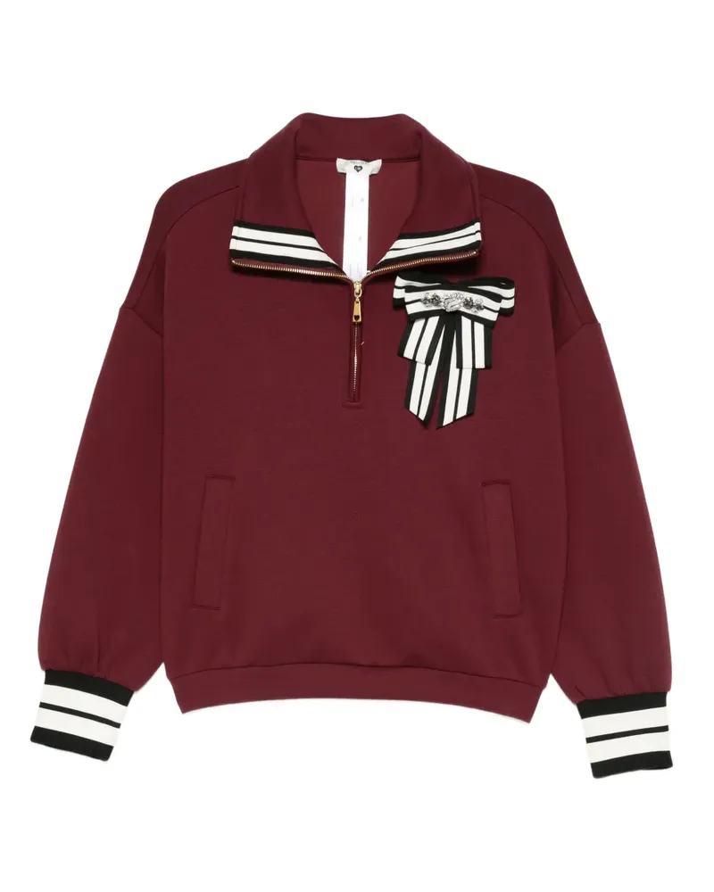 Twin-Set Sweatshirt mit Schleifendetail - Rot Rot