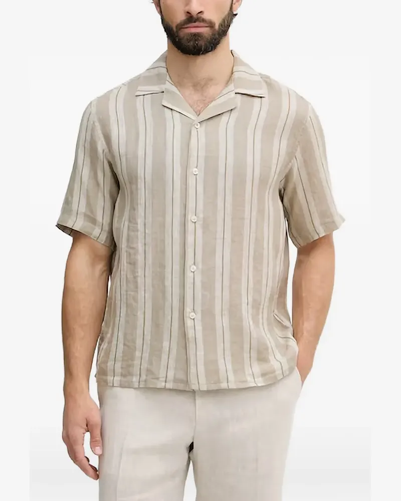 Benetton striped short-sleeve shirt - Nude Nude
