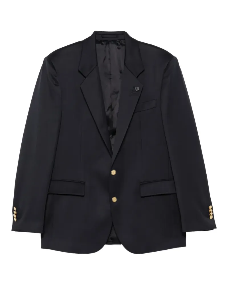 LARDINI Twill-Jacke mit steigendem Revers - Blau Blau