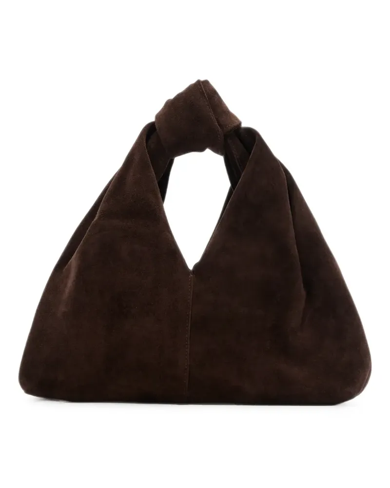 Loeffler Randall Helga knot-detail suede tote bag - Braun Braun