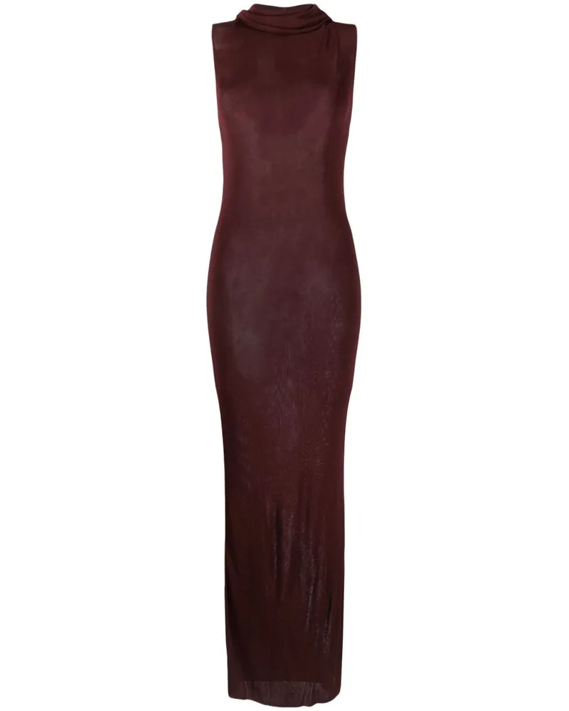 Saint Laurent Kleid mit Kapuze - Rot Rot