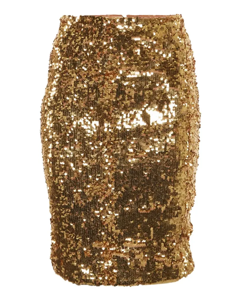 Alice + Olivia Ramos sequin pencil skirt - Gold Gold
