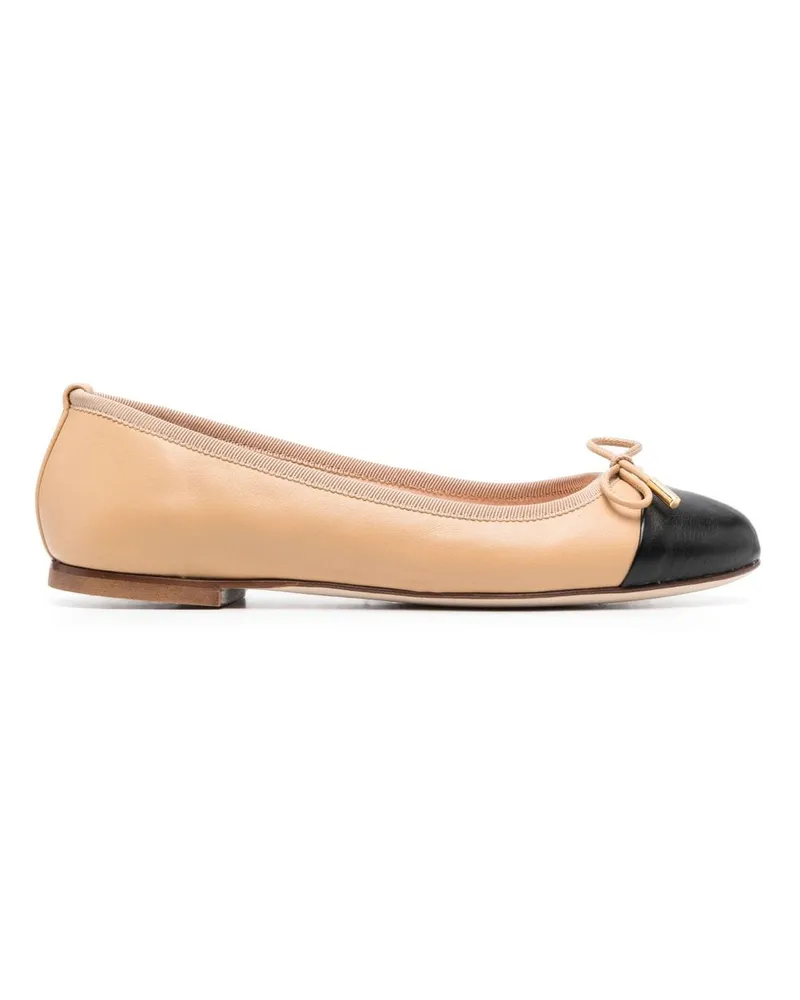 Scarosso Ballerinas mit Kontrastkappe - Nude Nude