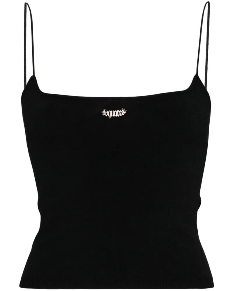 Dsquared2 Gestricktes Cropped-Top Schwarz