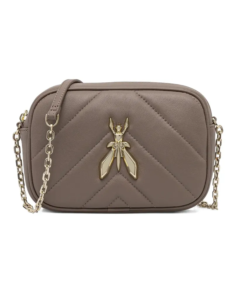 Patrizia Pepe Fly-appliqué cross body bag - Braun Braun