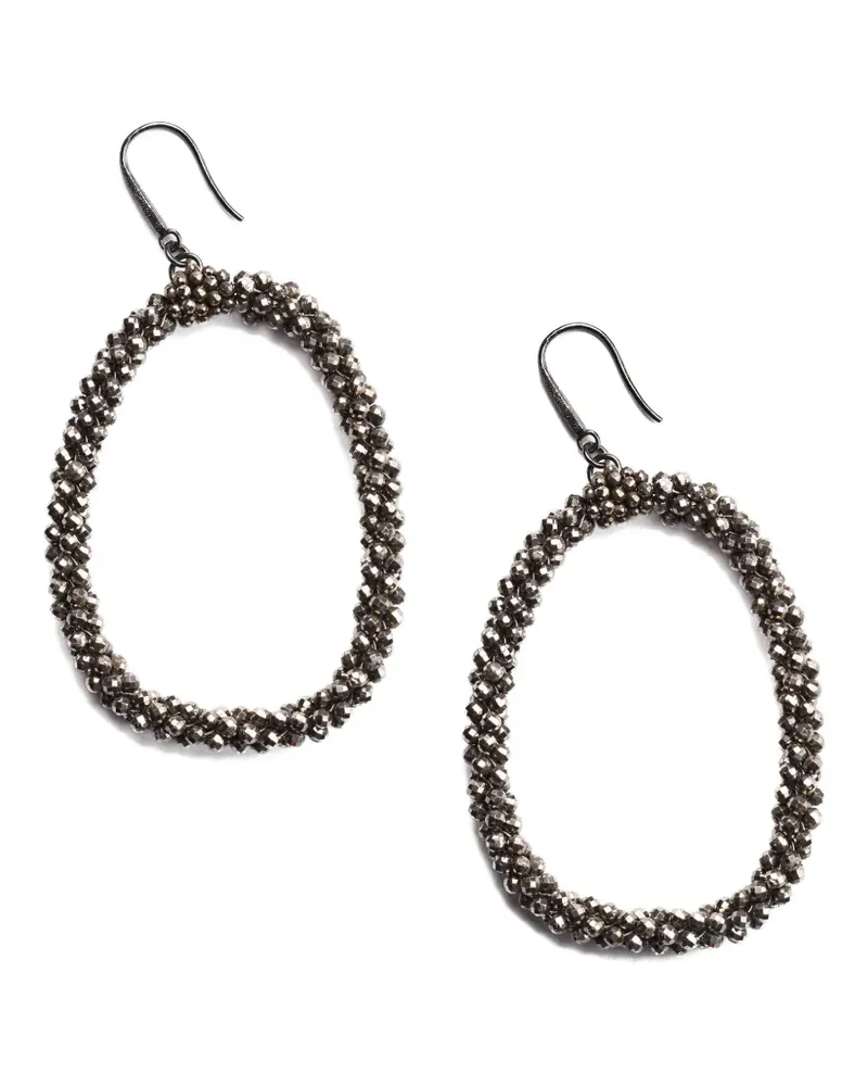 Brunello Cucinelli Pyrite hoop earrings - Silber Silber
