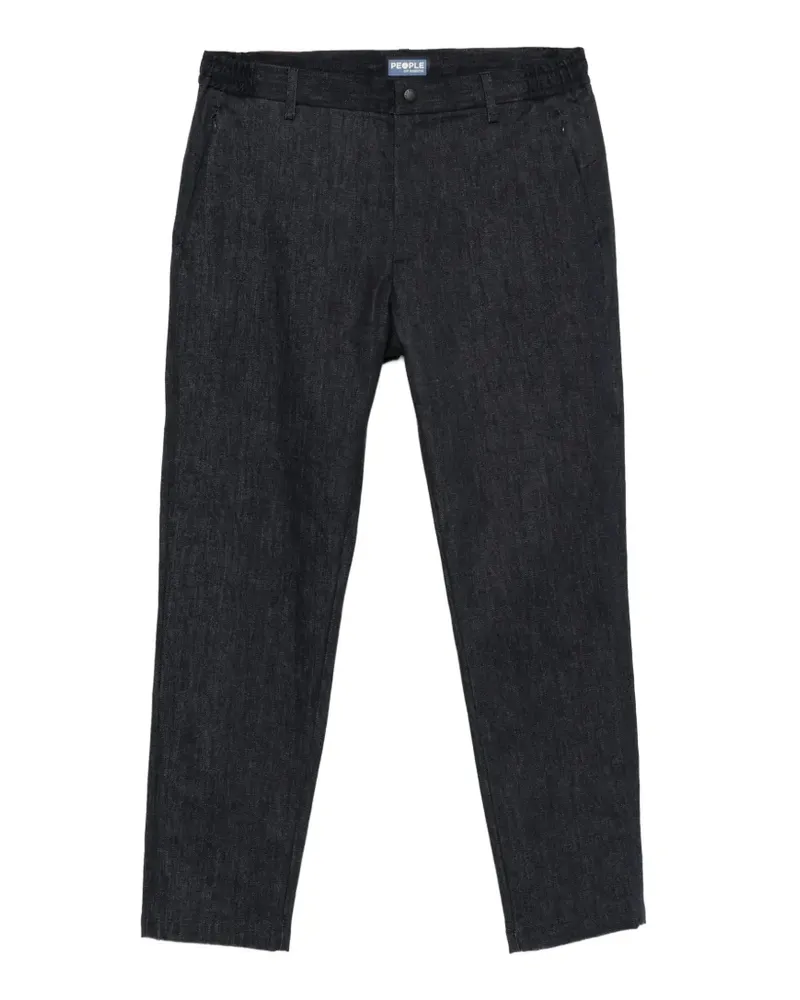 People of Shibuya Ozeki elasticated-waistband trousers - Blau Blau