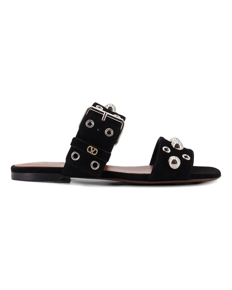 Valentino Garavani buckle-fastening studded sandals - Schwarz Schwarz