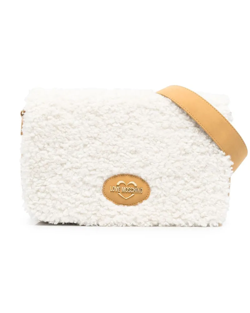 Moschino Tasche aus Faux Shearling - Weiß Weiß