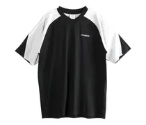 raglan-sleeve V-neck T-shirt - Schwarz