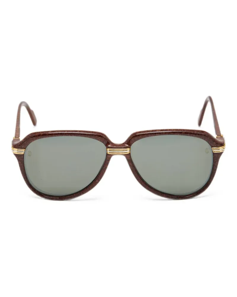 Cartier pilot-frame sunglasses - Braun Braun