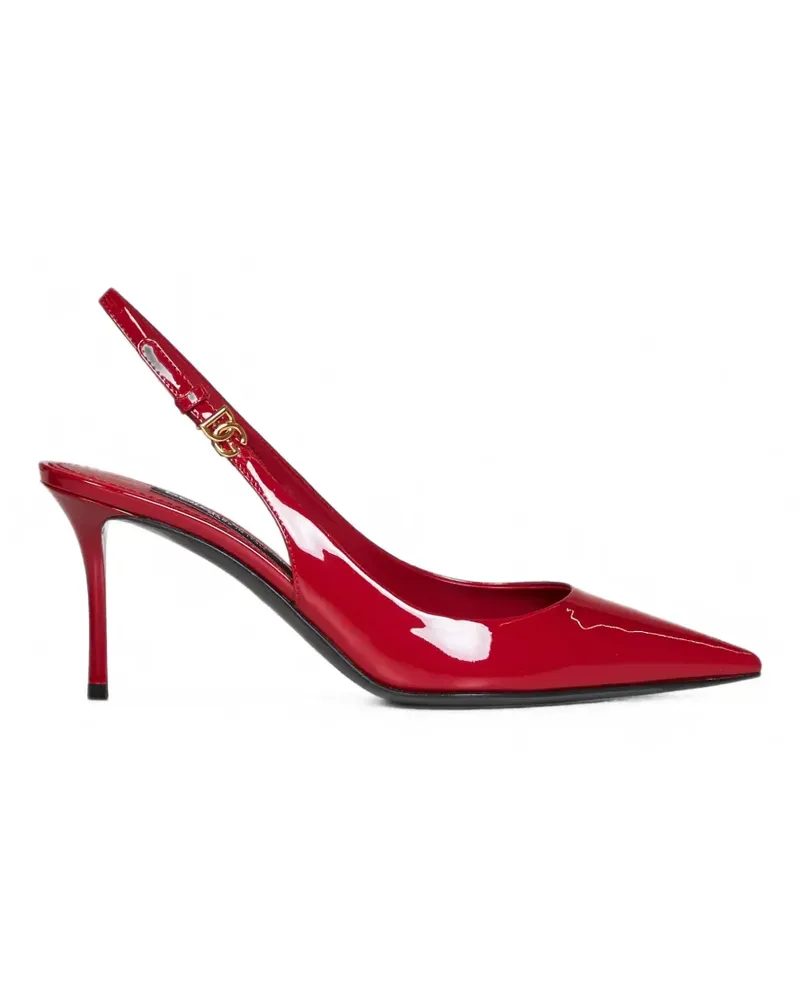 Dolce & Gabbana patent leather pointed-toe pumps - Rot Rot