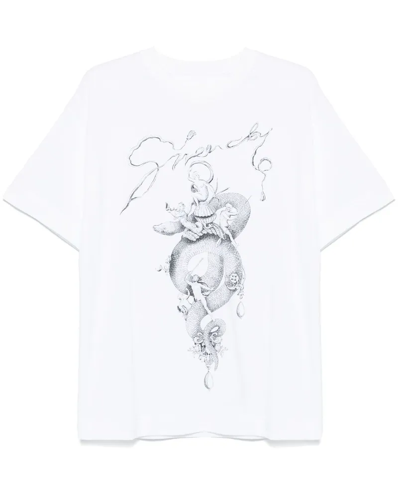 Givenchy T-Shirt mit Schlangen-Print - Weiß Weiß