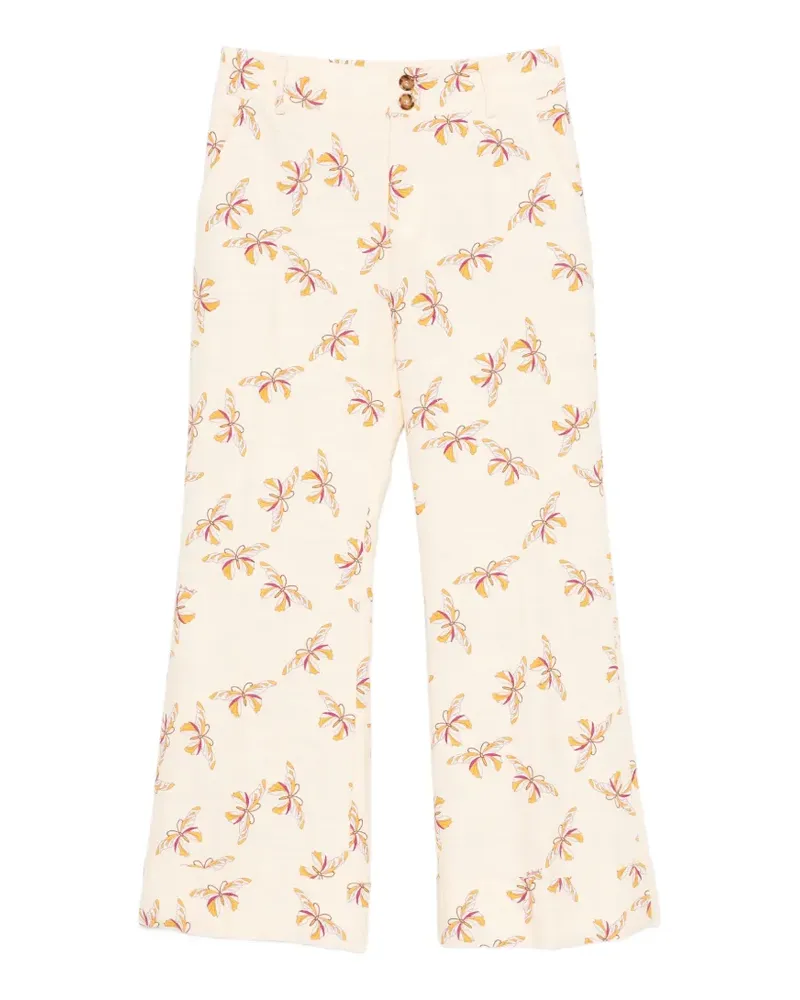 La DoubleJ Hendrix floral-print trousers - Nude Nude