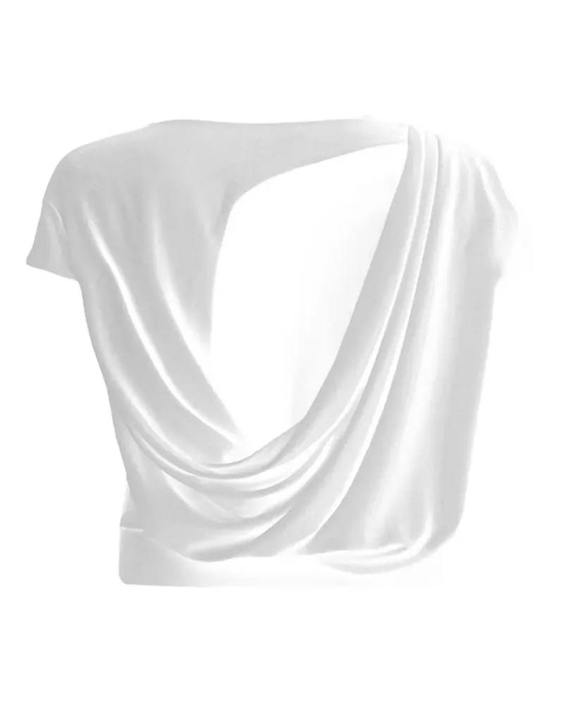 Jacquemus Le Haut Mistral draped T-shirt - Weiß Weiß
