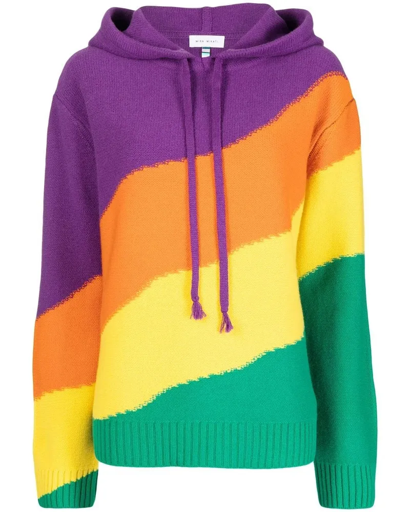 Mira Mikati Hoodie mit Streifen Mehrfarbig