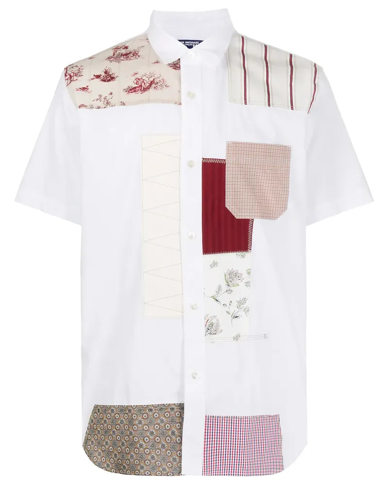 Junya Watanabe Hemd im Patchwork-Look - Weiß Weiß