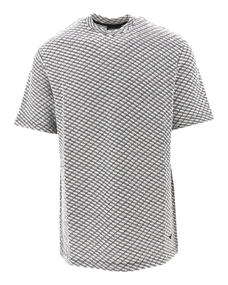 Emporio Armani Gemustertes T-Shirt - Weiß Weiß
