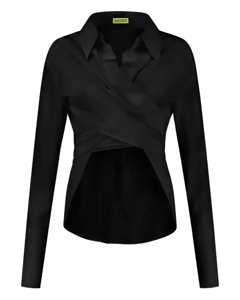 GAUGE81 Sabinas wrap shirt - Schwarz Schwarz