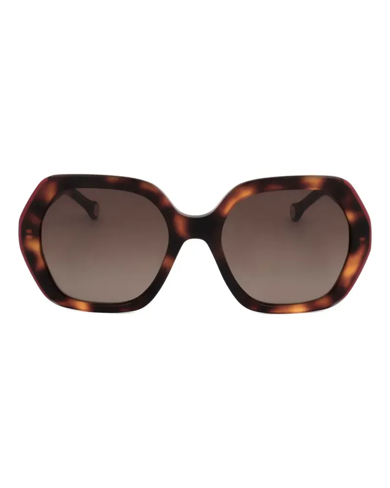 Carolina Herrera New York Sonnenbrille mit geometrischem Gestell - Braun Braun