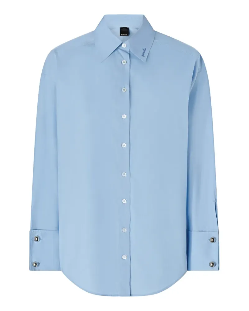 Pinko Quiet Is The New Punk cotton shirt - Blau Blau