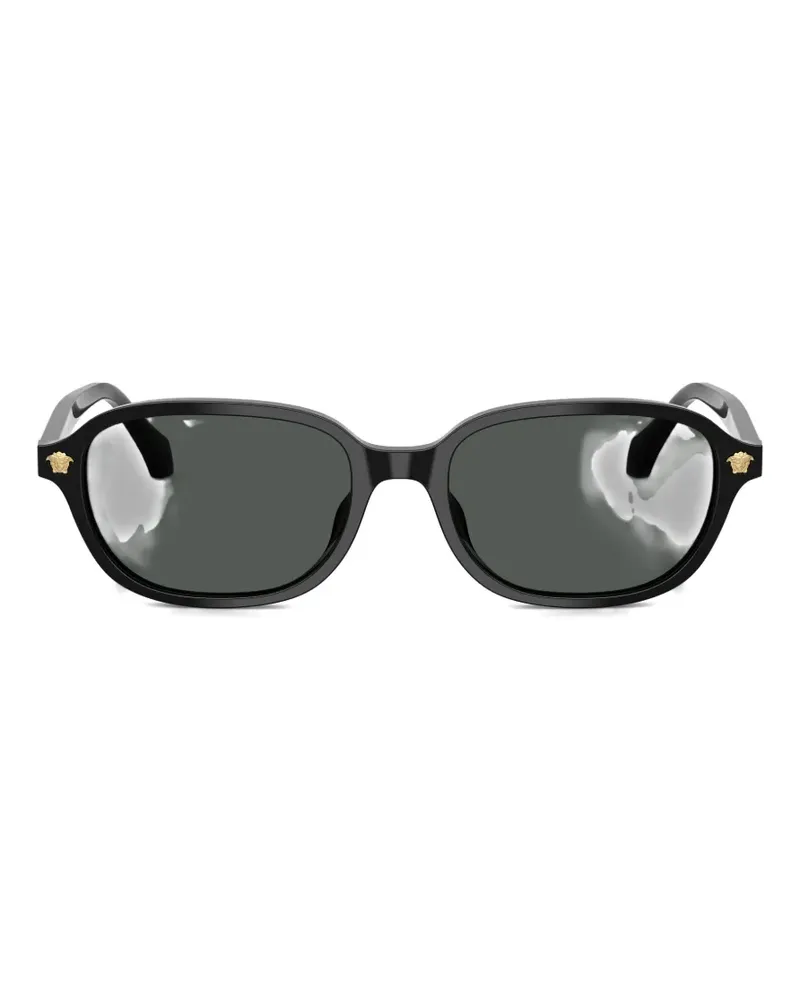 Versace oval-frame medallion sunglasses - Schwarz Schwarz