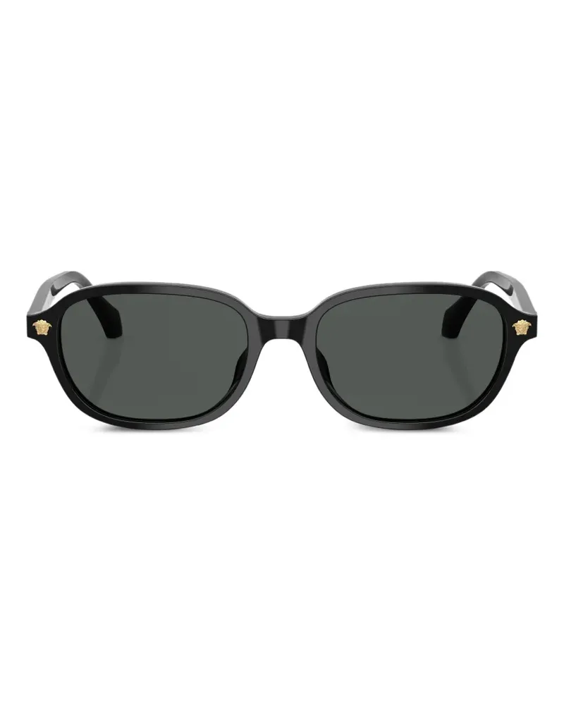 Versace oval-frame medallion sunglasses - Schwarz Schwarz