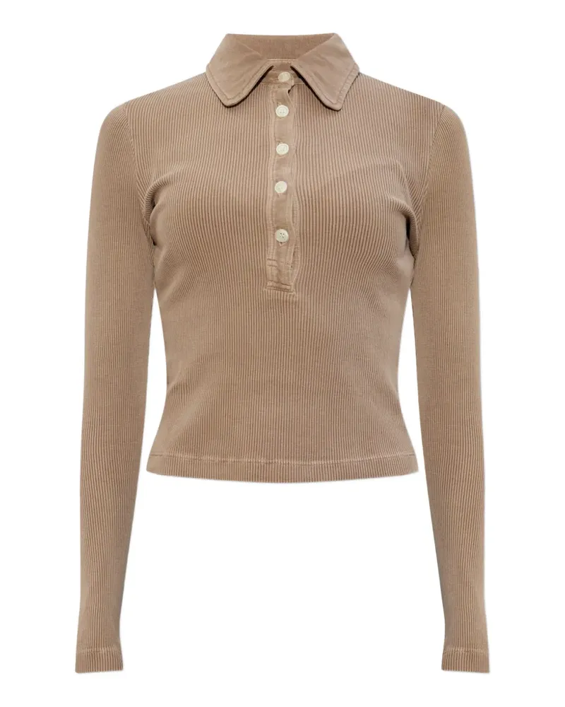 Citizens of humanity Geripptes Brea 60 Poloshirt - Nude Nude