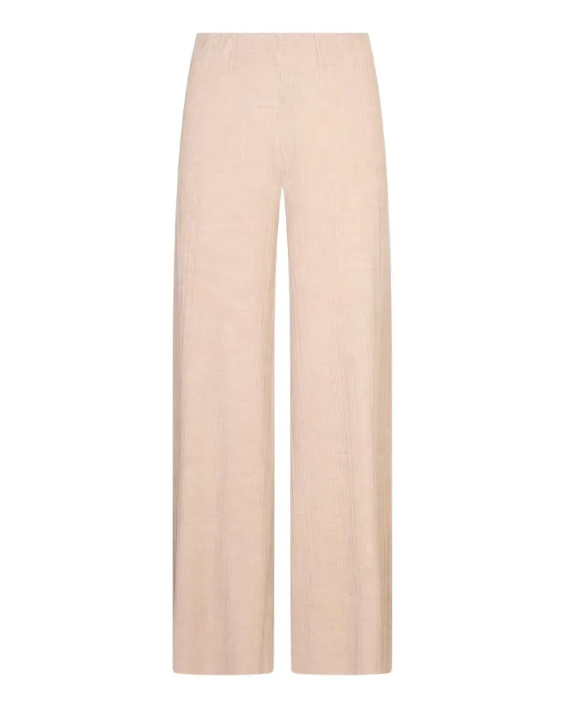 AGNONA ribbed-knit wide-leg trousers - Rosa Rosa