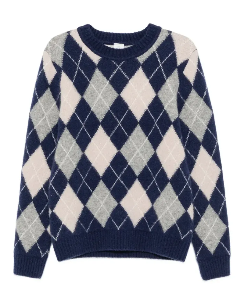 Eleventy Pullover mit Argyle-Strickmuster - Blau Blau