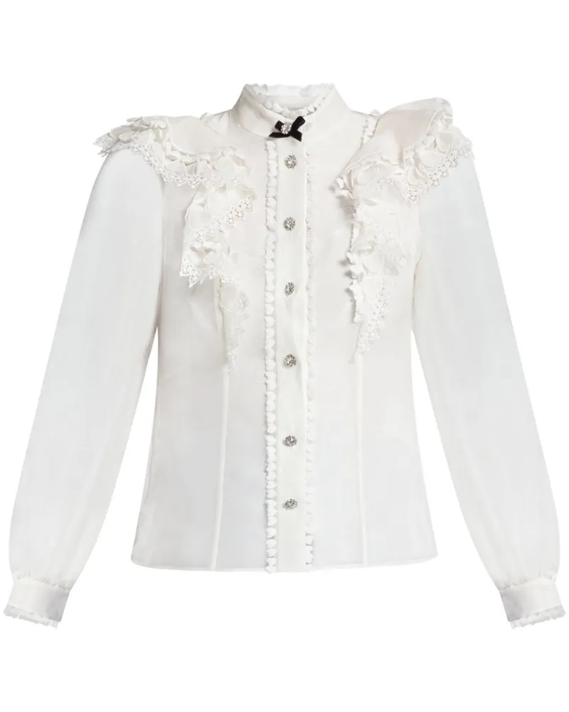 Zimmermann Crush Bluse - Weiß Weiß
