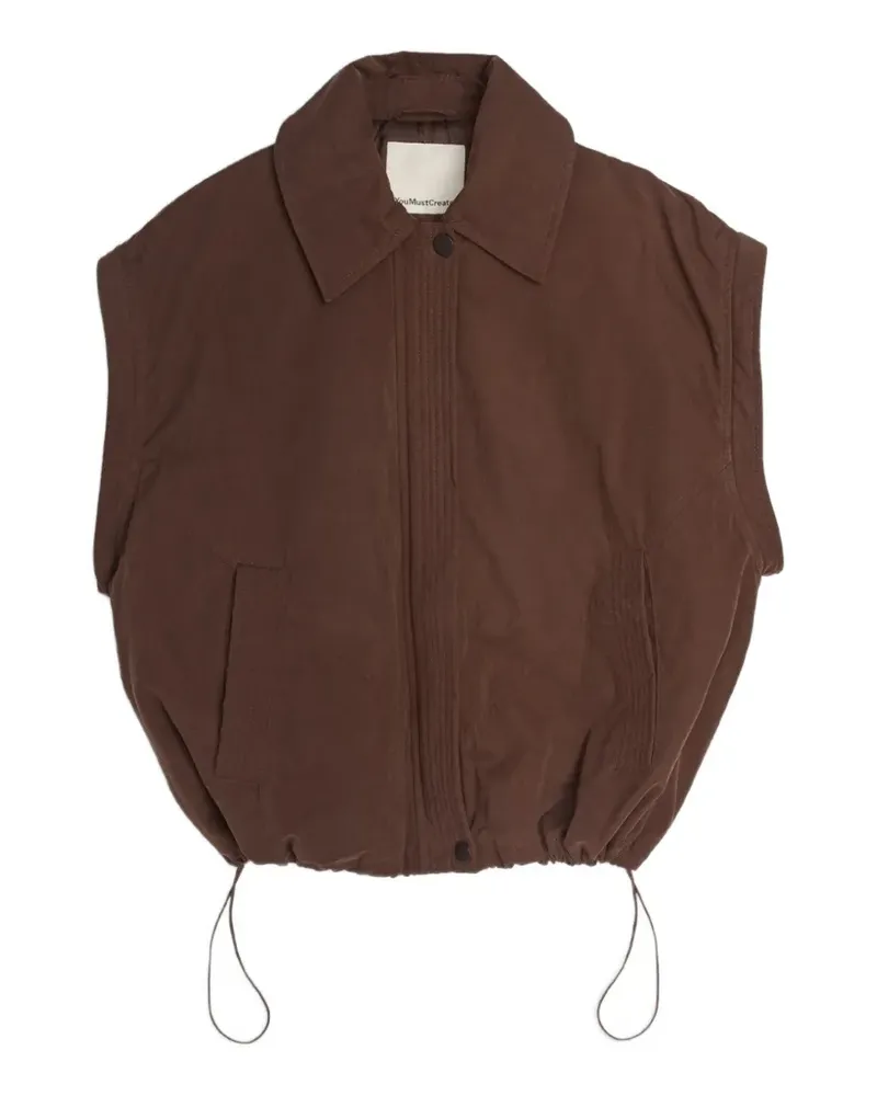 YMC Heath detachable-sleeve bomber jacket - Braun Braun