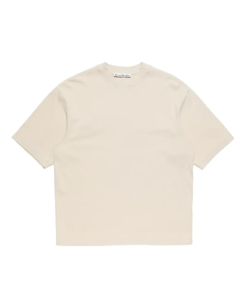 Acne Studios T-Shirt mit Logo-Schild - Nude Nude
