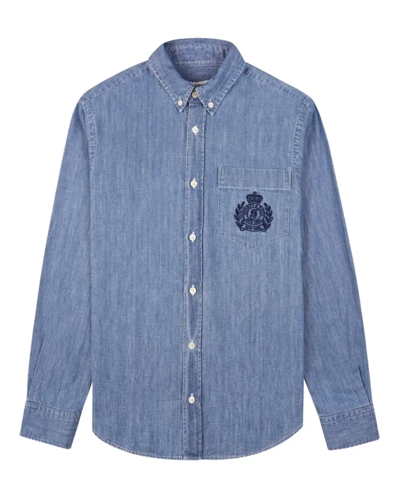 SPORTY & RICH embroidered pocket shirt - Blau Blau
