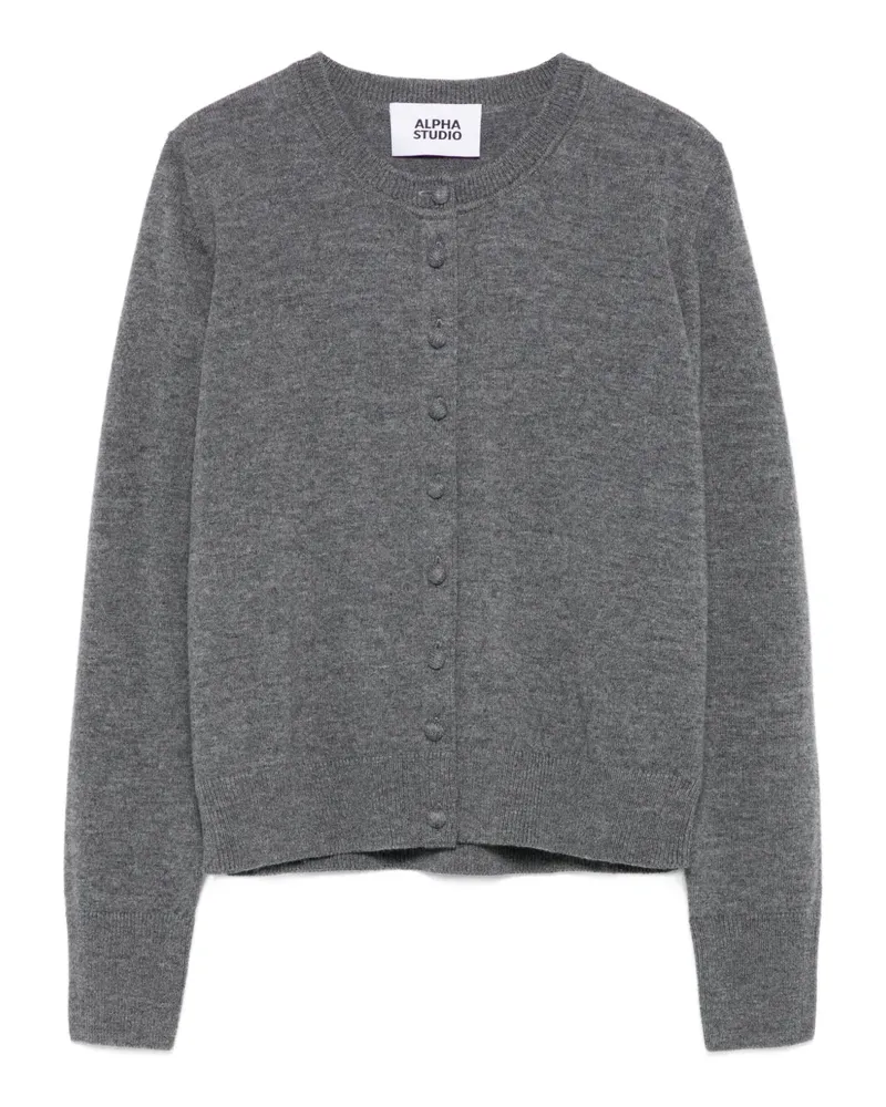 Alpha Studio Geknöpfter Cardigan - Grau Grau