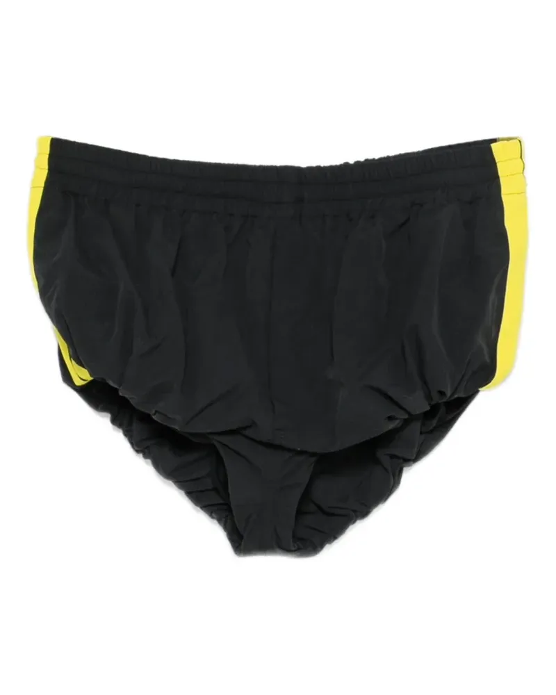 Meryll Rogge contrast-stripe drawstring shorts - Schwarz Schwarz