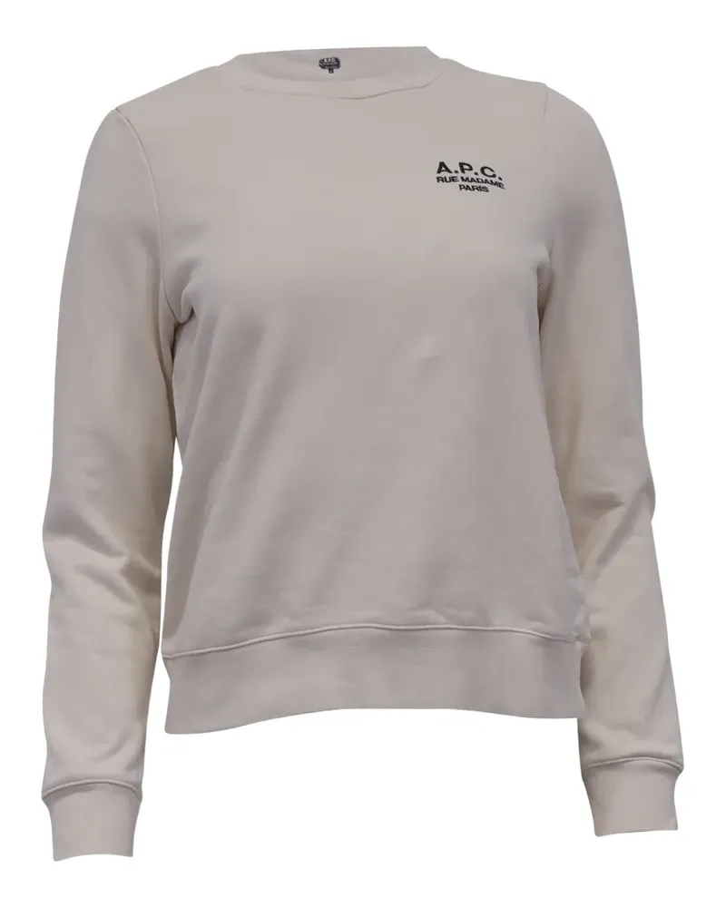 A.P.C. Sweatshirt mit Logo-Stickerei - Weiß Weiß