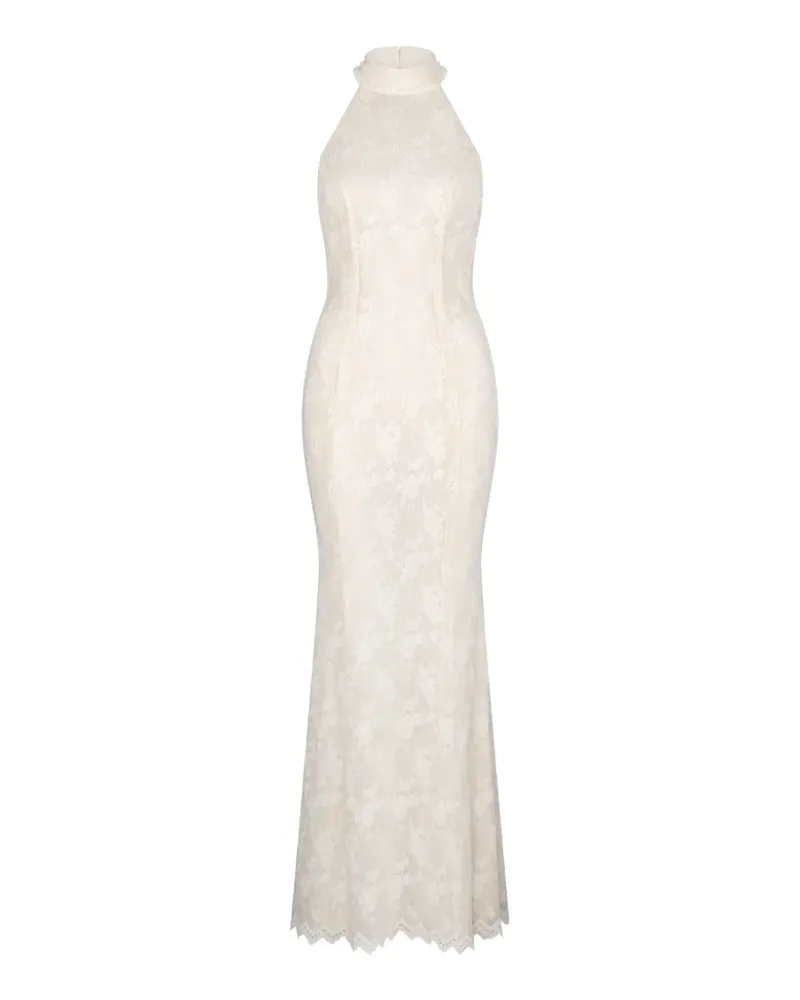 Atoir Devon lace-overlay sleeveless maxi dress - Nude Nude