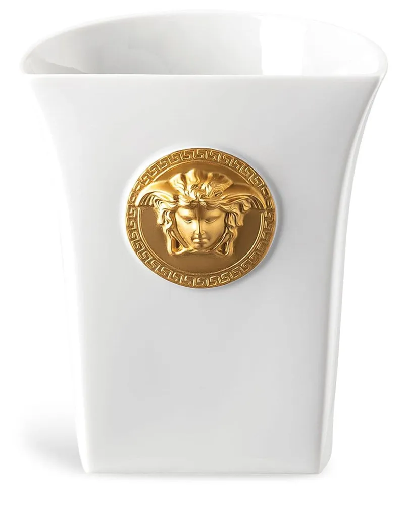 Versace Kleine Medusa Madness Vase - Weiß Weiß